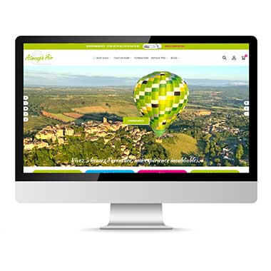 Création de site Prestashop – Réalisation Agence TAG – Exemple : Atmosph’air Montgolfières