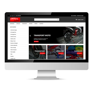 Création de site Prestashop – Réalisation Agence TAG – Exemple : Akxion Shop