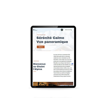 Création de site Wordpress – Réalisation Agence TAG – Exemple : Chalet Alpina